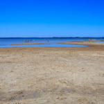 Baignade plage de Lachanau au bord du lac d'Hourtin