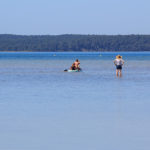 Baignade plage de lachanau au lac d'Hourtin